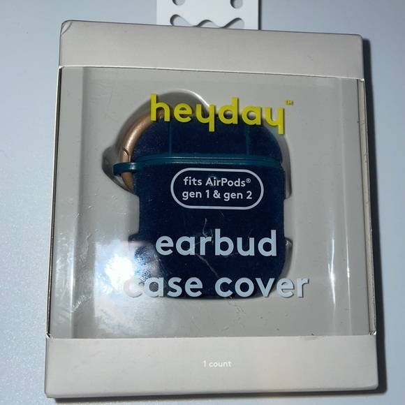 NWT Heyday Airpod Gen 1 and 2 Earbud Case Cover Soft to Touch Aqua Green - Picture 2 of 4